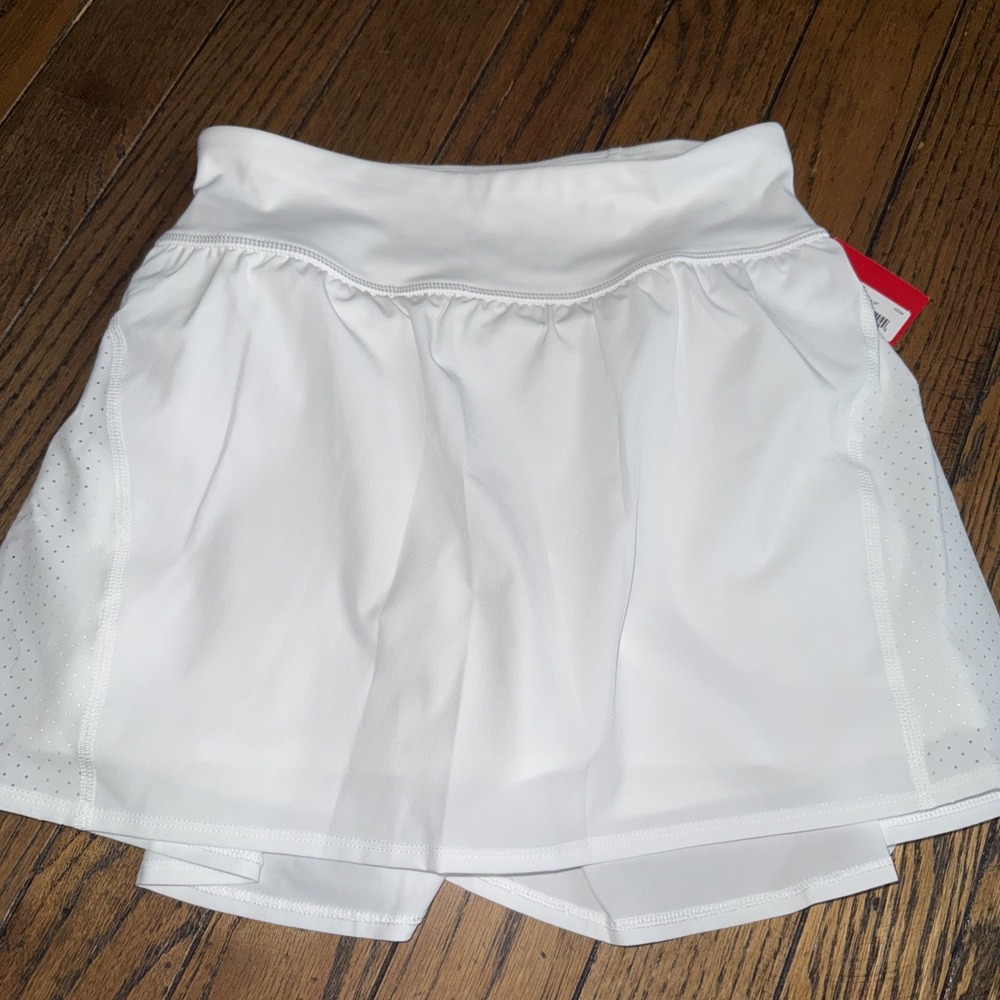 SPANX White Get Moving Skort‎ Long 14" Style 50196R Size Small NWT Athletic